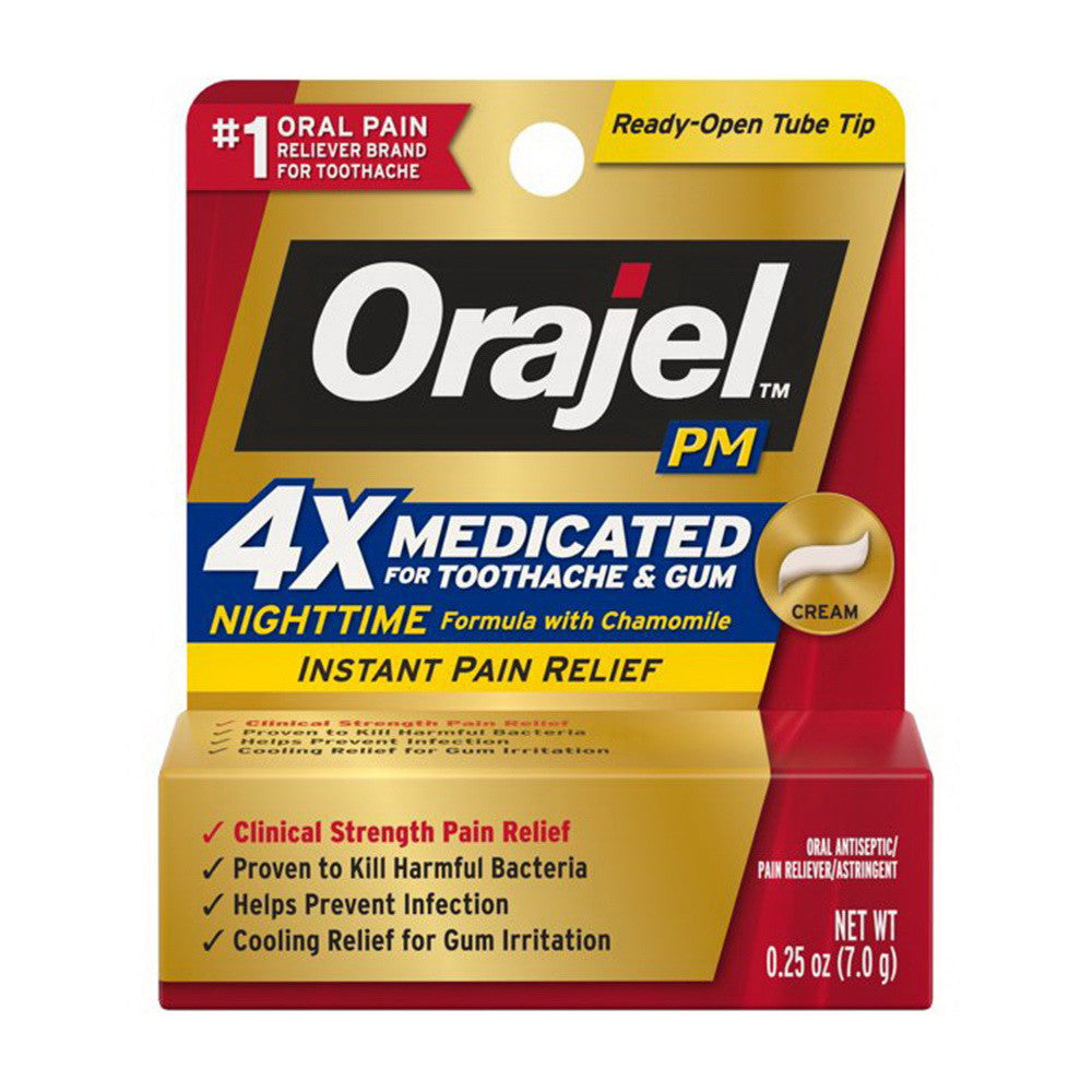 Orajel Pm Long Lasting Toothache Pain Relief Cream - 0.25 Oz